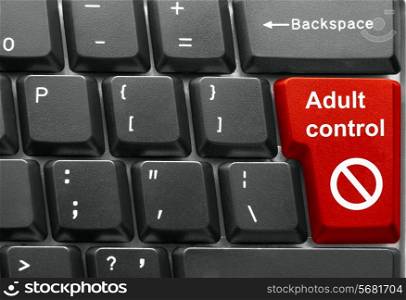 Adults only message on enter key