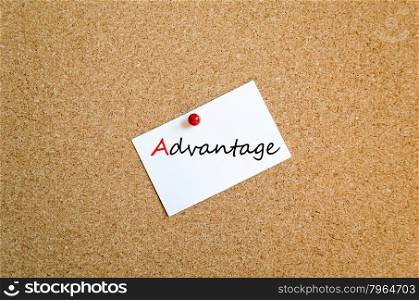 Advantage business text concept background