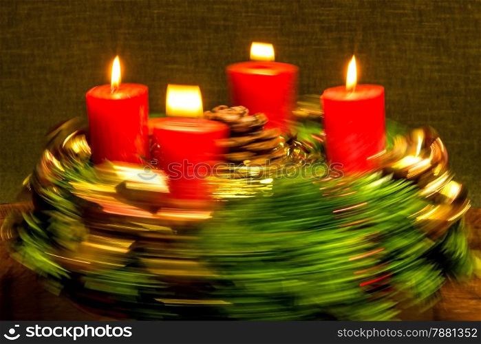 Advent wreath with speed