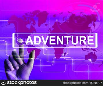 Adventure Map Displaying International or Internet Adventure and Enthusiasm