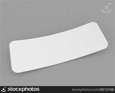 Advertising paper mockup on gray background. 3d render illustration.. Advertising paper mockup on gray background. 