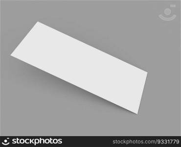 Advertising paper sticker mockup on gray background .3d render illustration.. Advertising paper sticker mockup on gray background .