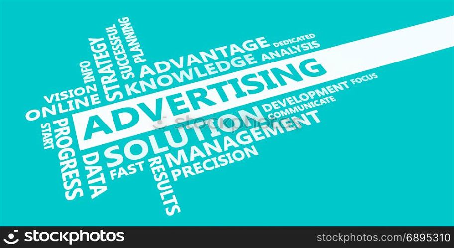 Advertising Presentation Background in Blue and White. Advertising Presentation Background