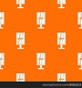 Advertising stand pattern repeat seamless in orange color for any design. Vector geometric illustration. Advertising stand pattern seamless