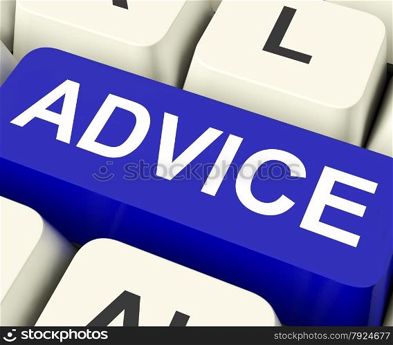 Advice Key On Keyboard Meaning Recommend Suggest Or Counsel&#xA;