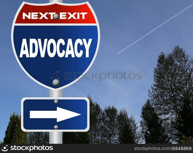 Advocacy road sign