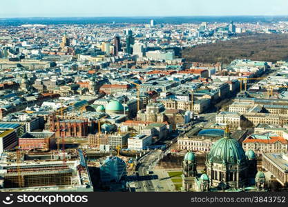 Aeria view of the city of Berlin in Germany