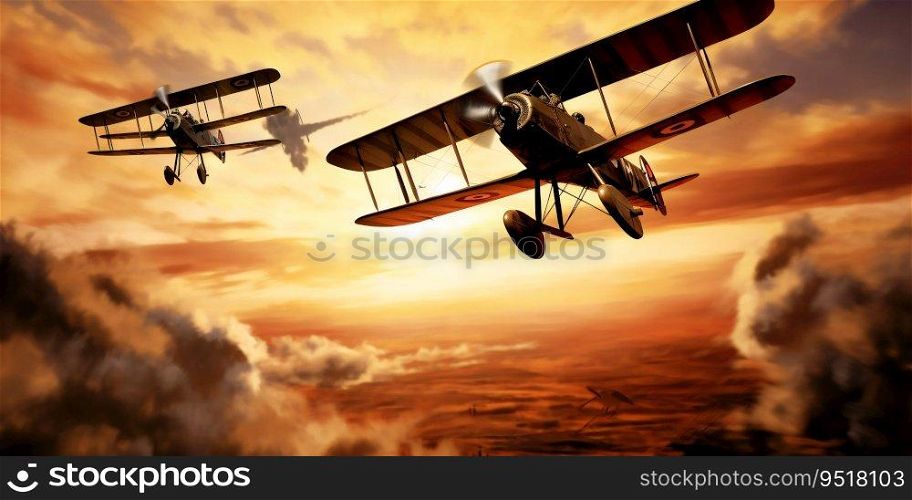 Aerial battle World War One