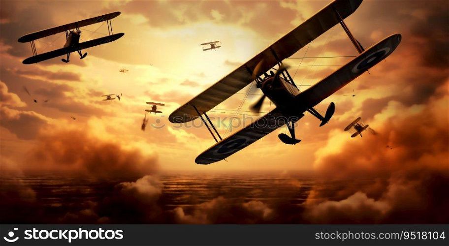 Aerial battle World War One