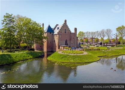 Aerial from castle Radboud in Medemblik the Netherlands