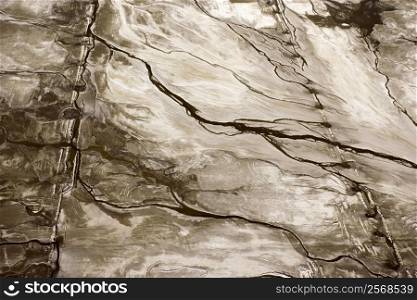 Aerial of abstract landscape in Owens Valley, California, USA.