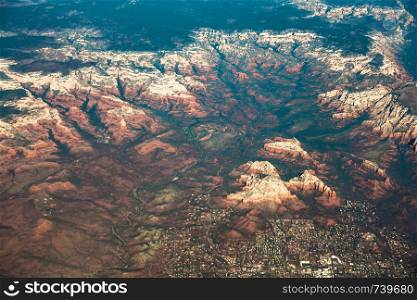 aerial over grand canyon arizona
