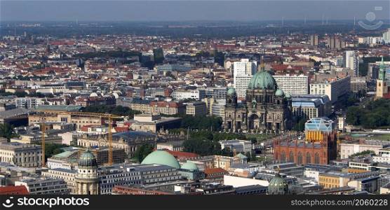 Aerial Panoramic View, Cityscape, Berlin, Germany, Europe