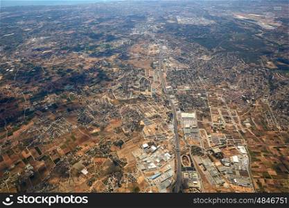 Aerial photo CV-35 Road Valencia to Ademuz in Spain