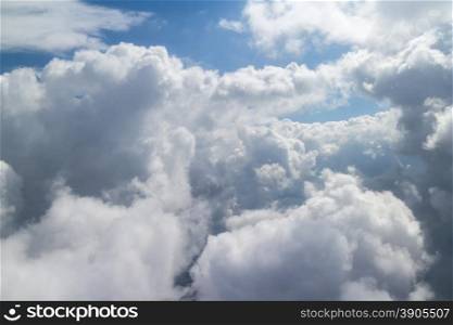 Aerial sky and clouds