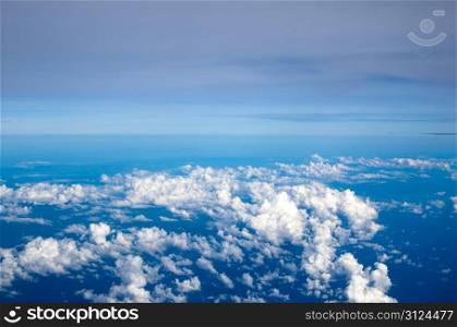 Aerial sky and clouds background