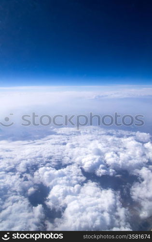 Aerial sky and clouds background