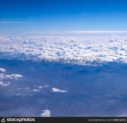 Aerial sky and clouds background