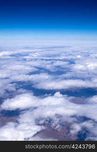 Aerial sky and clouds background