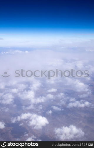 Aerial sky and clouds background