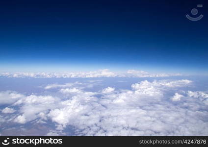 Aerial sky and clouds background