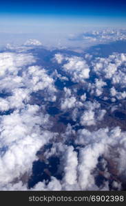 Aerial sky and clouds background