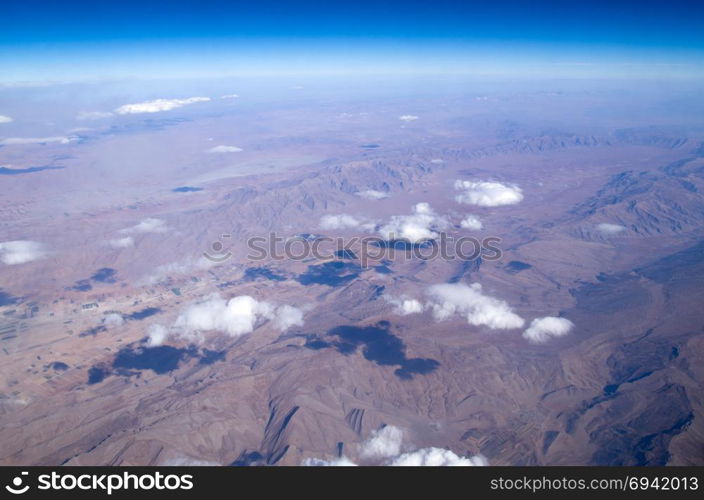 Aerial sky and clouds background