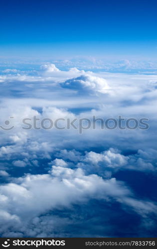 Aerial sky and clouds background