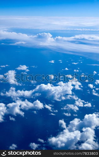 Aerial sky and clouds background