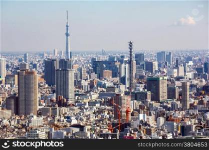 Aerial Tokyo Cityscape from Shinjuku