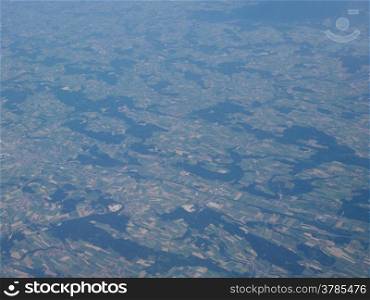 Aerial view. Aerial view of small towns in a rural area in southern Germany
