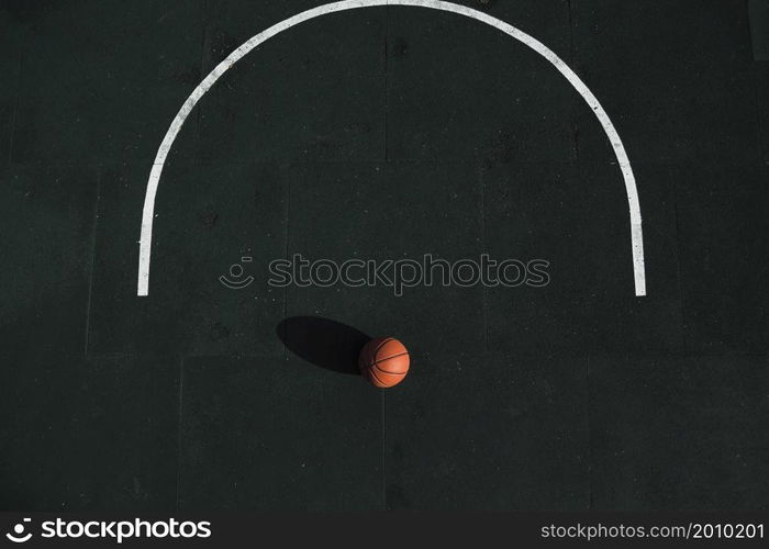 aerial view basketball court