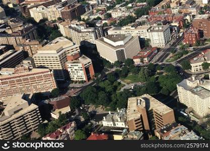 Aerial view of a building, Dupont Circle, Washington DC, USA