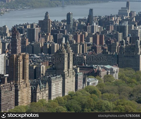 Aerial view of a Central Park and Midtown Manhattan, New York City, New York State, USA