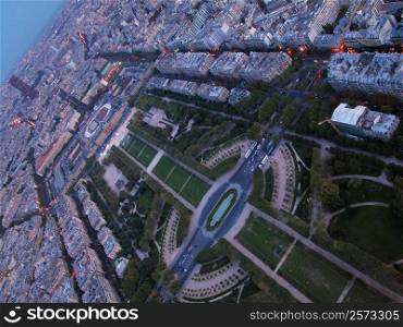 Aerial view of a city, Paris, France