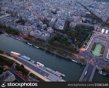 Aerial view of a city, Paris, France