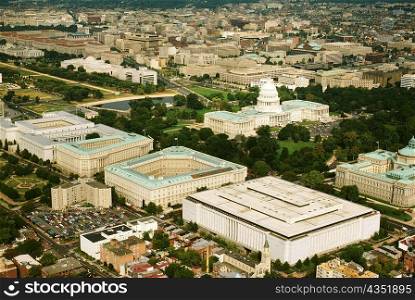 Aerial view of a government building, House Of Representatives, Washington DC, USA