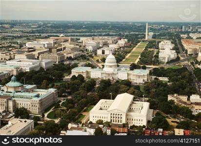 Aerial view of a government building, Washington DC, USA