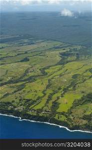 Aerial view of a landscape, Hilo, Big Island, Hawaii Islands, USA