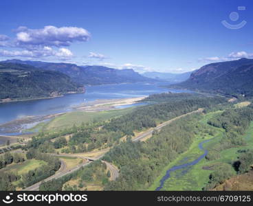 Aerial view of a valley