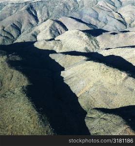 Aerial view of Arizona landscape with mountain range.