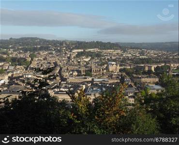 Aerial view of Bath. Aerial view of the city of Bath, UK