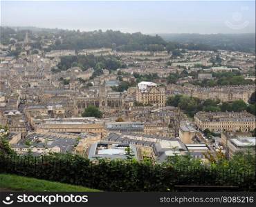 Aerial view of Bath. Aerial view of the city of Bath, UK