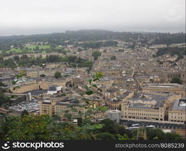 Aerial view of Bath. Aerial view of the city of Bath, UK