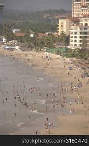 Aerial view of beach in Mexico