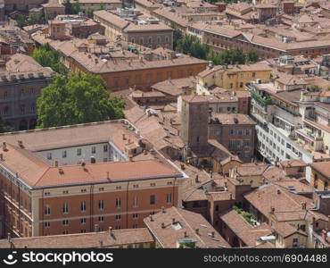 Aerial view of Bologna. Aerial view of the city of Bologna, Italy