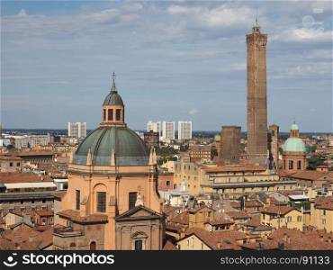 Aerial view of Bologna. Aerial view of the city of Bologna, Italy
