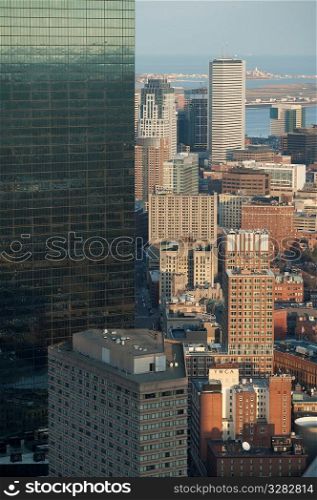 Aerial view of Boston, Massachusetts, USA