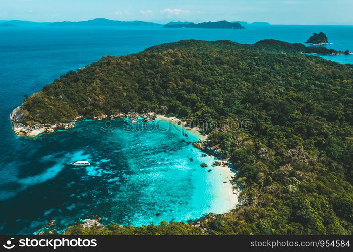 Aerial View of Boulder Island, Myanmar