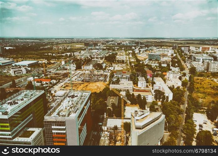 Aerial View Of Bucharest City Skyline